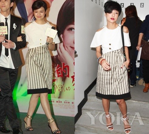 Từ Hào Oanh và Trần Nghiên Hy và váy của Fendi trong bộ thiết kế thời trang xuân hè 2012.